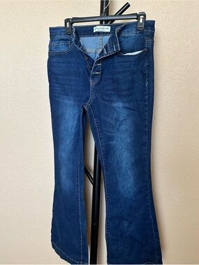 Honey & Bristle Premium Denim Jeans - Medium Blue with Gold Stitching